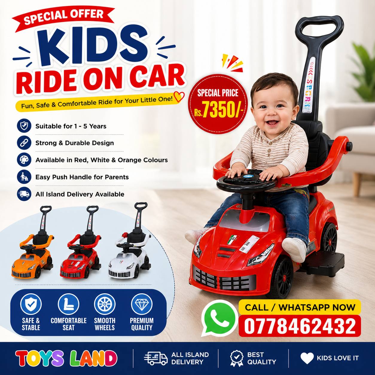 Toys Land Facebook ad: TOYS LAND, Kids Favorite Ride Collection!