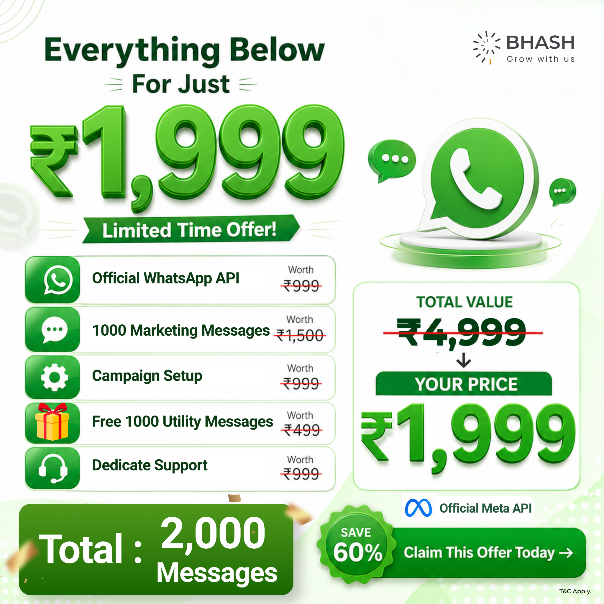 BhashSMS Facebook ad