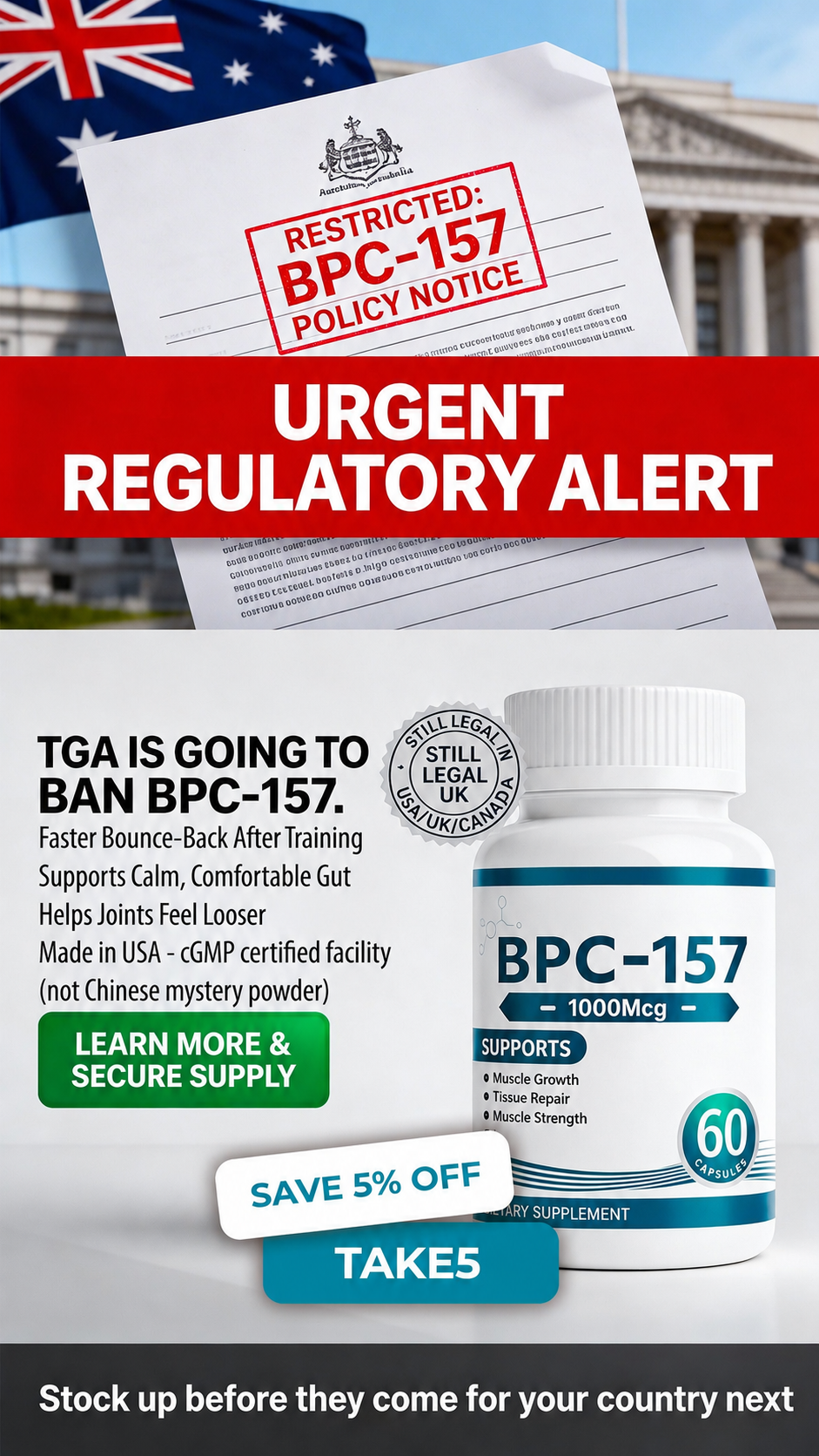 Recover Your Health Labs Facebook ad: Do your hips and knees fight every move?