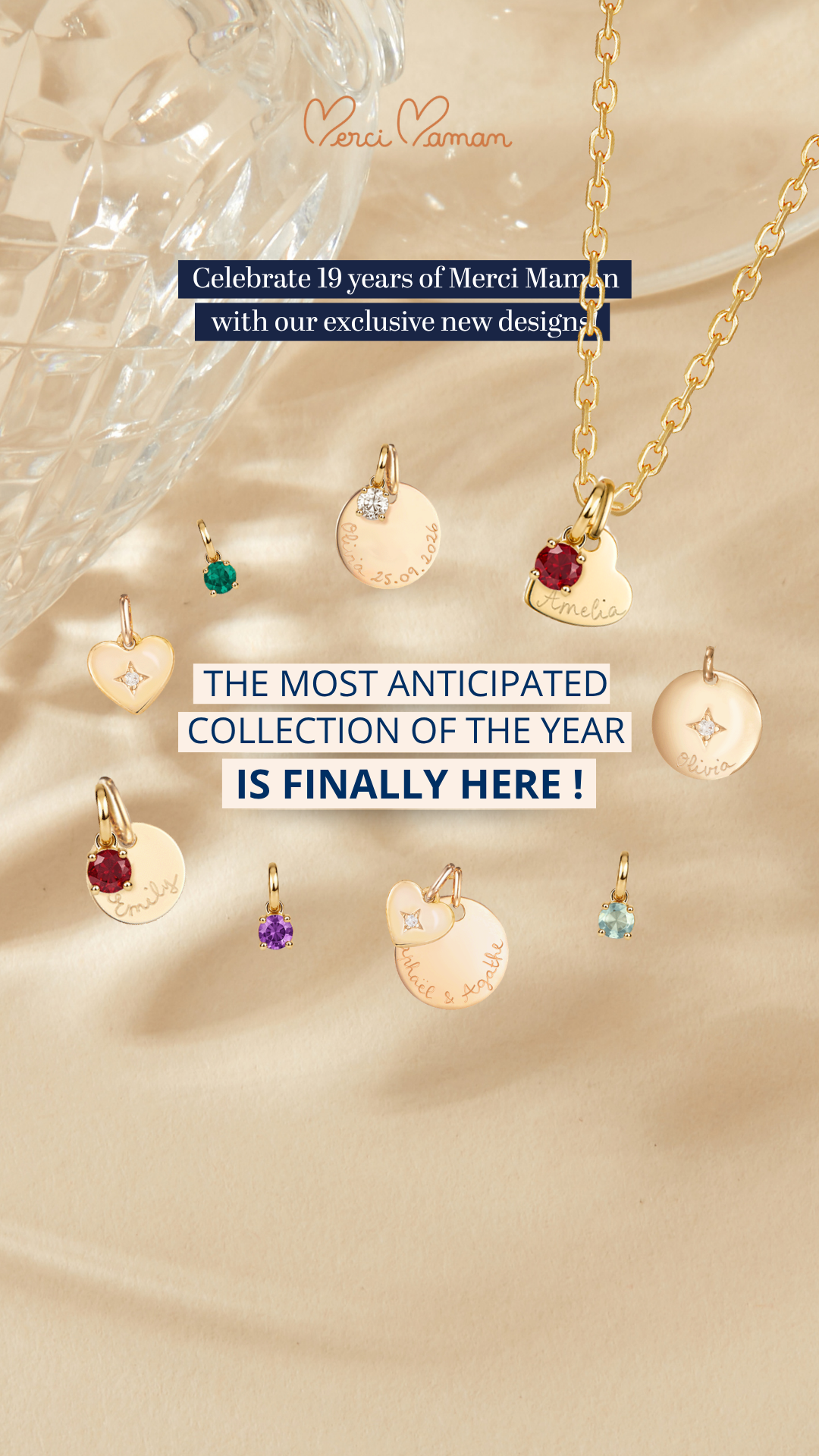 Merci Maman - Personalised Gifts Facebook ad: -10% when you sign up to our newsletter!