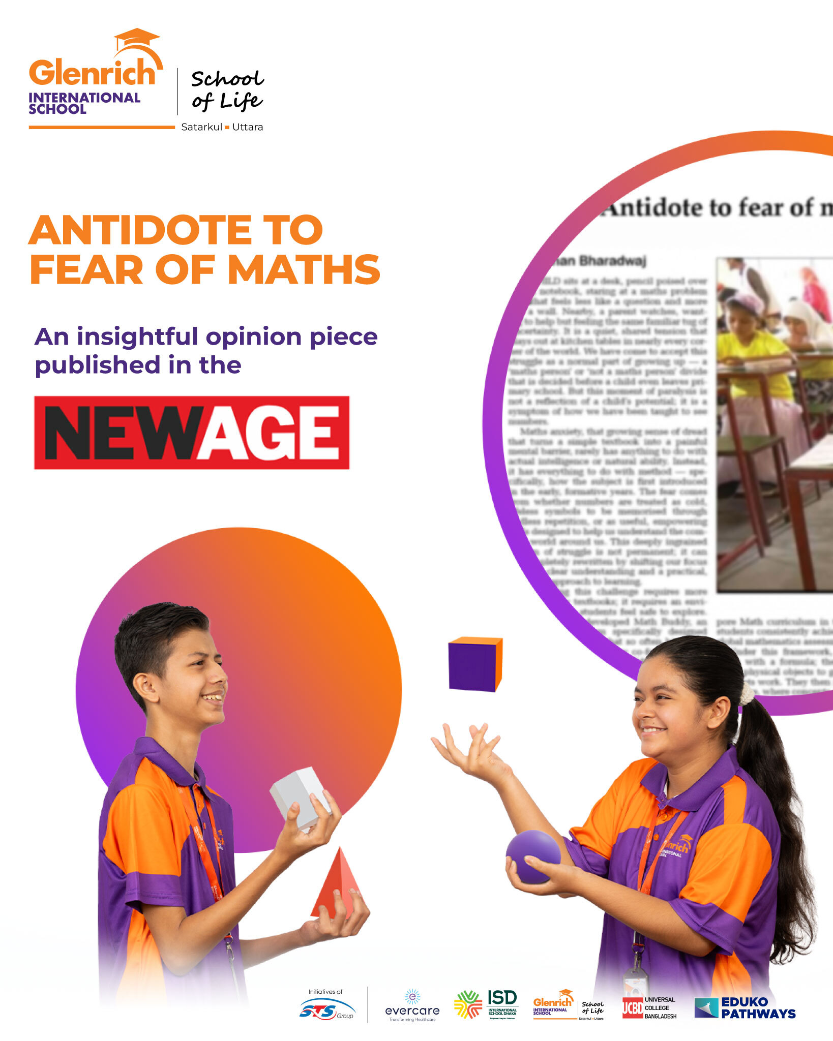 Glenrich International School, Satarkul Facebook ad: What if Mathematics became your child’s favourite subject…