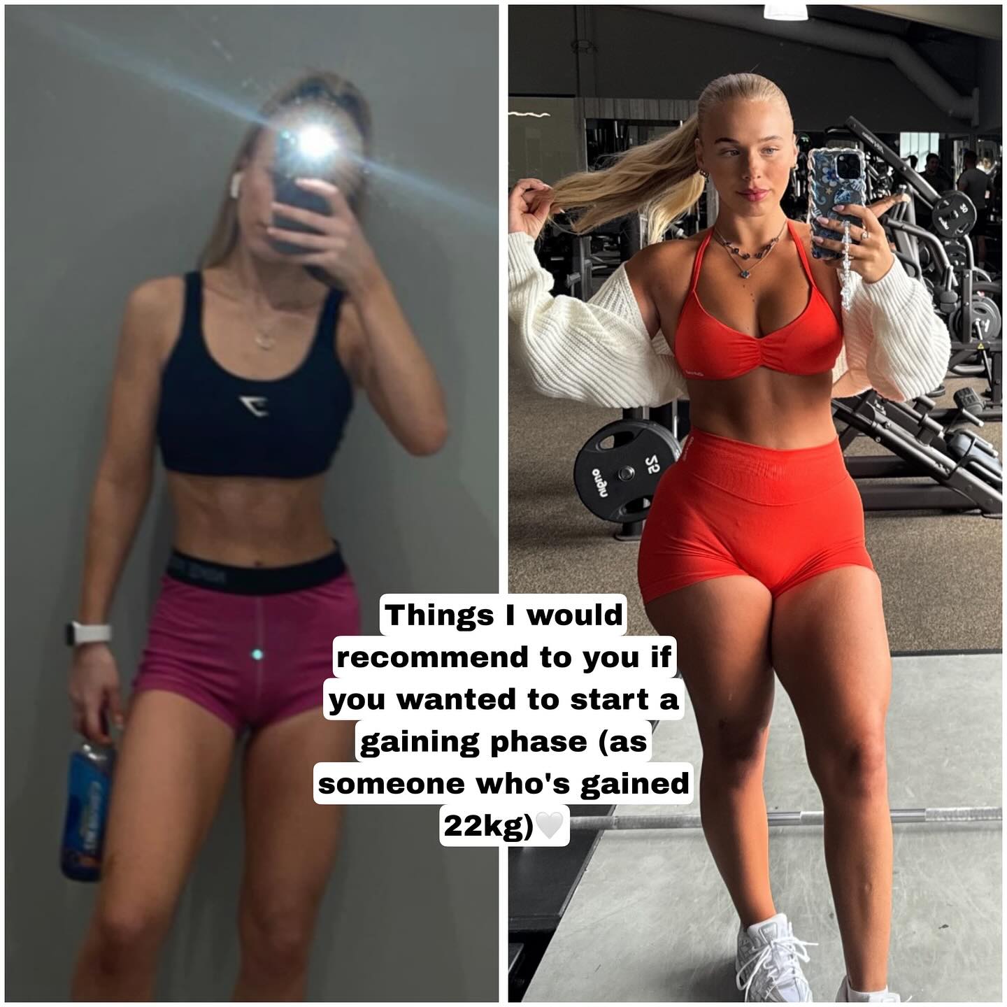 Hanns fitness Facebook ad: Things I would recommend in a gaining phase…
