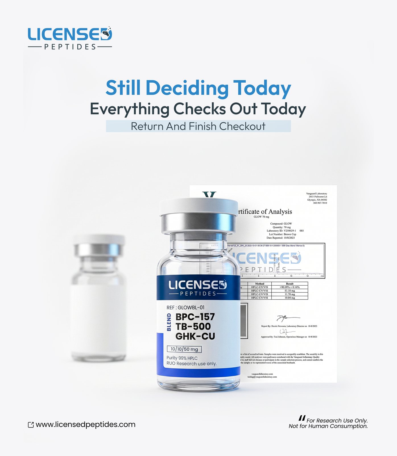 Licensed Peptides Facebook ad: Not All Peptides Are Created Equal
