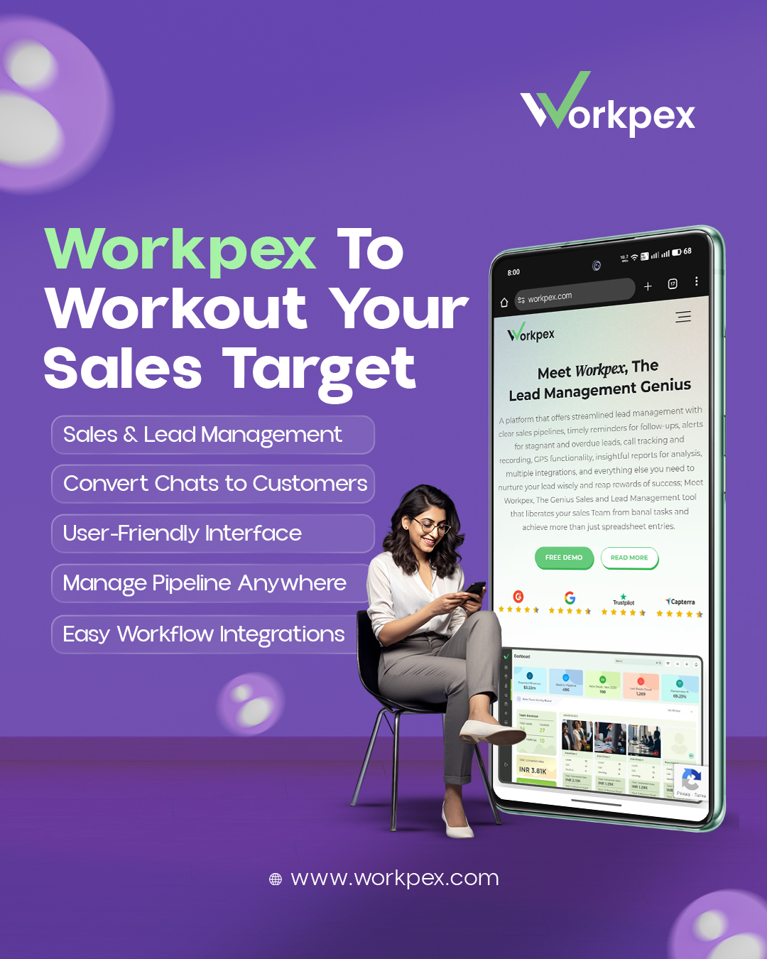 Workpex Facebook ad: Whatever your category is, everything your sales team…