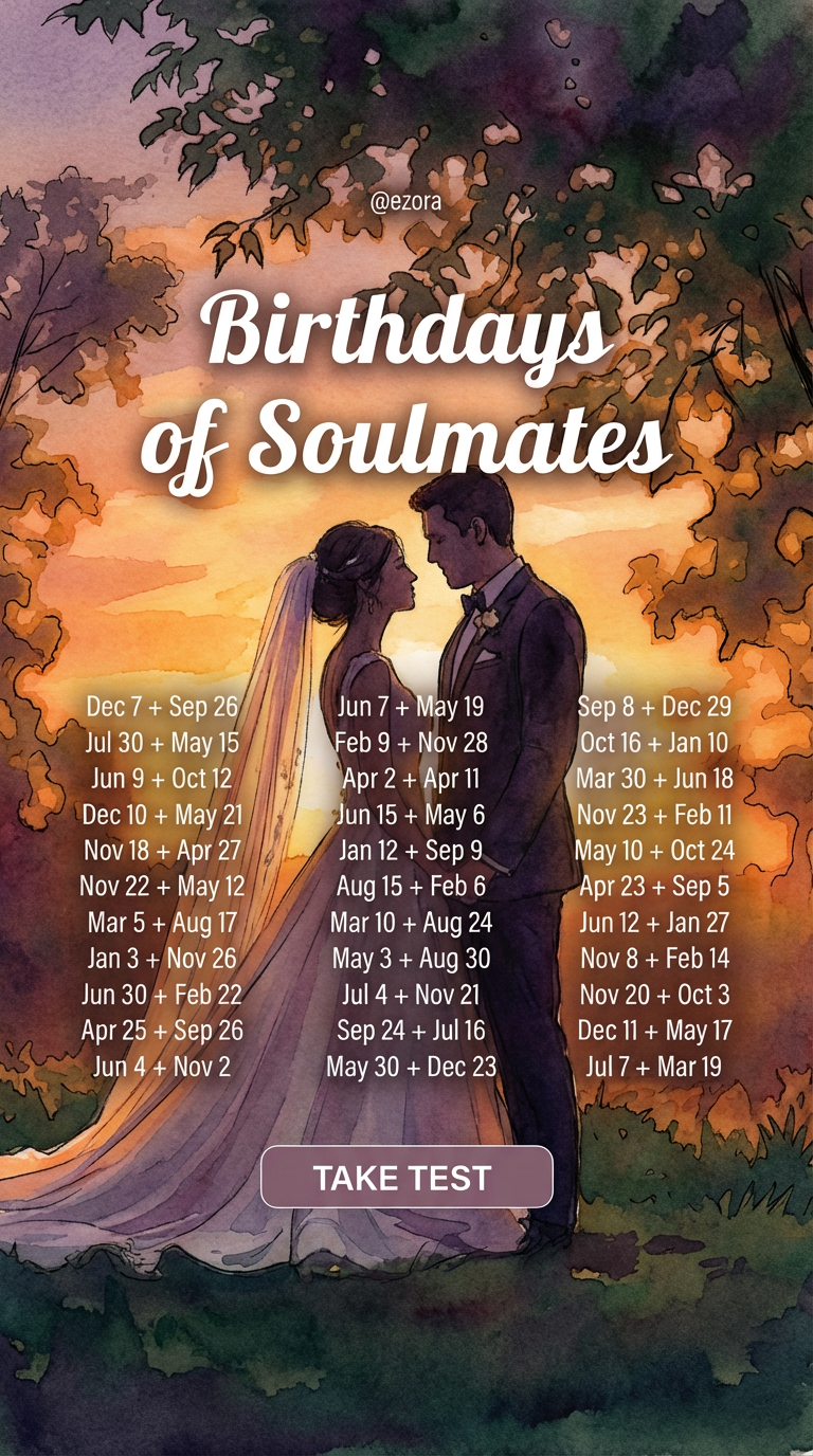 Azora - Soulmate Reveal Facebook ad: Soulmate Birthdays Revealed
