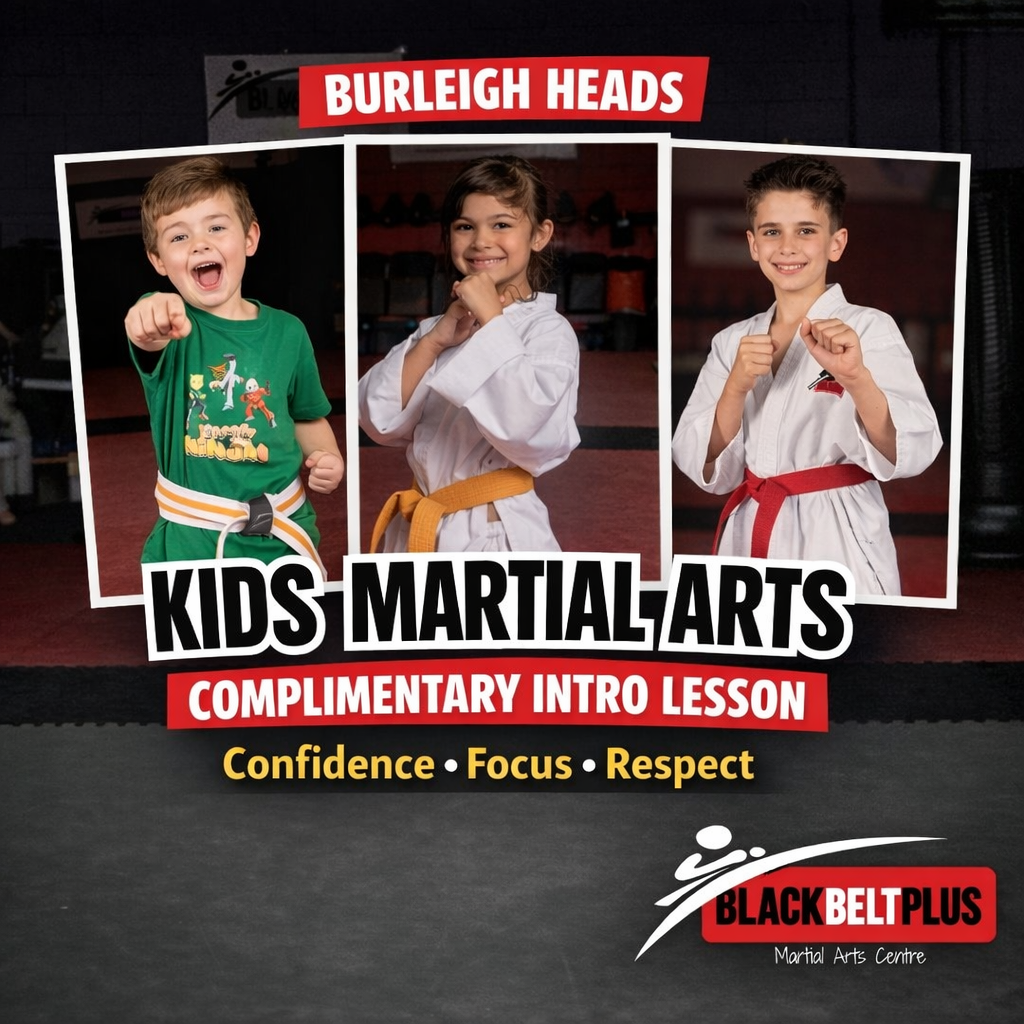 Black Belt Plus Martial Arts Centre Gold Coast Facebook ad: Burleigh Heads Parents, Helping Kids Grow in Confidence