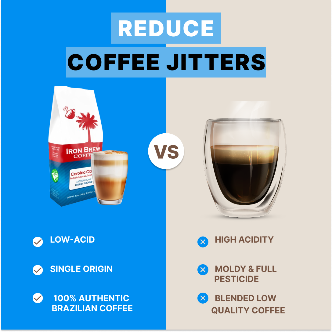 Iron Brew Coffee Facebook ad: Coffee, without the Chemistry Set