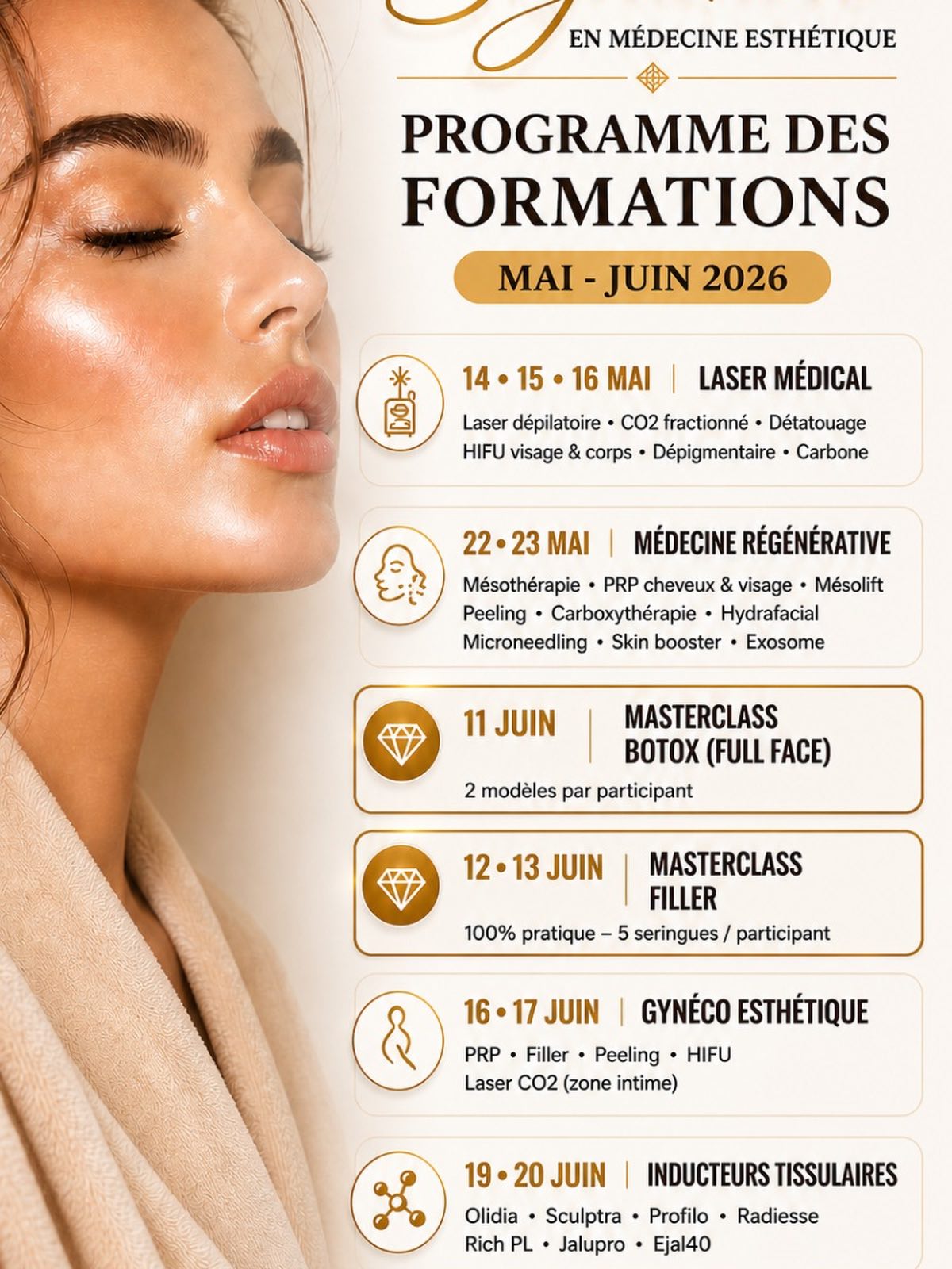 signature en médecine esthétique Facebook ad: Des formations VIP exceptionnelles et complètes dans le…
