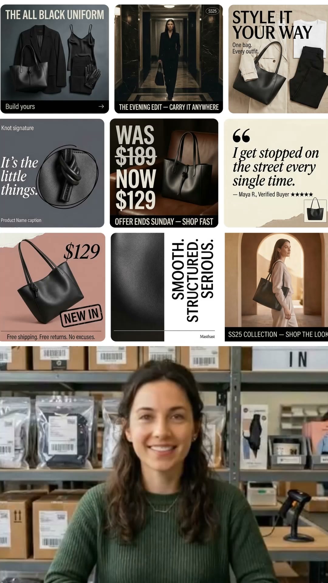 Oz: AI Marketing Platform Facebook ad: One URL. A week of ads.