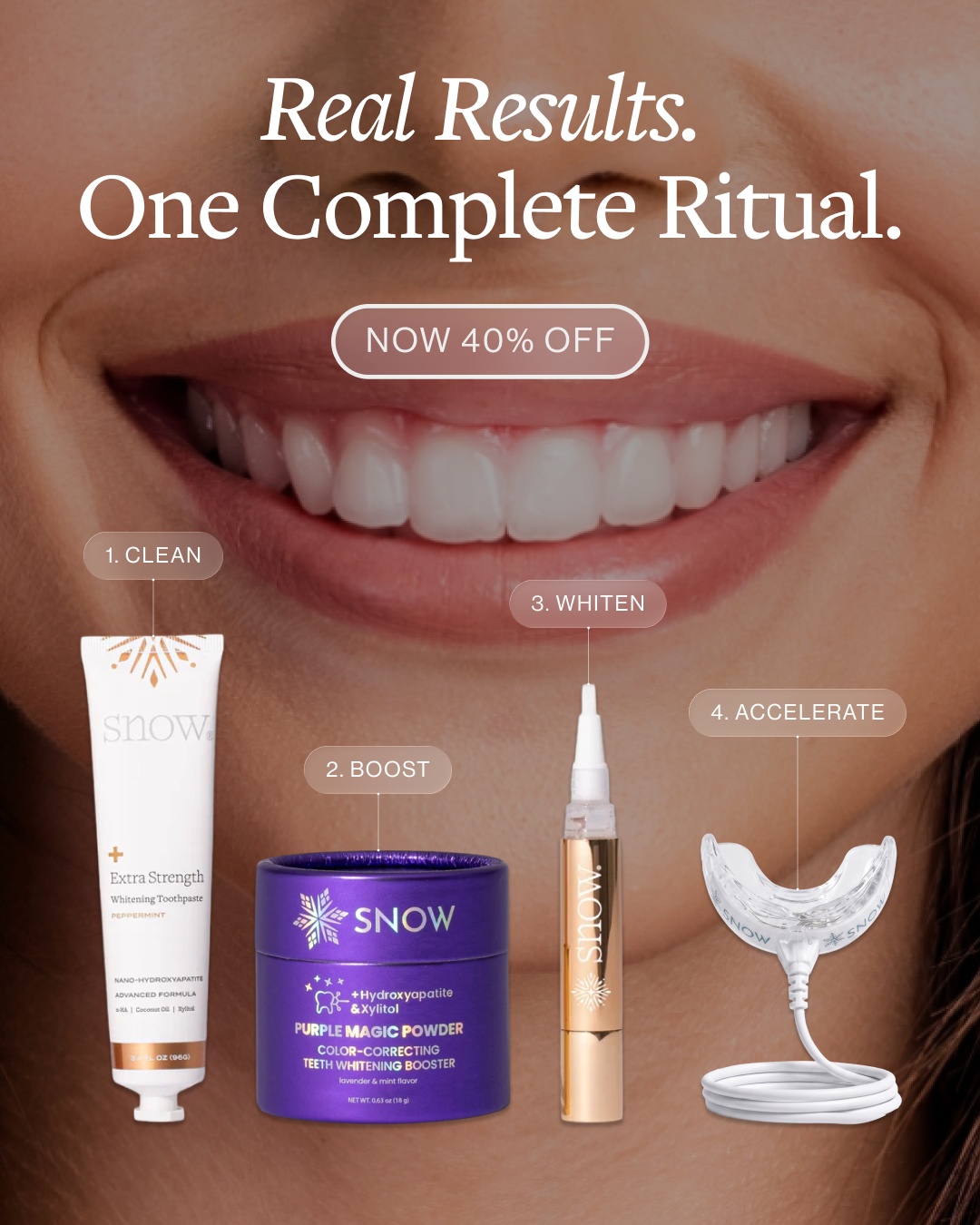 SNOW Teeth Whitening Facebook ad