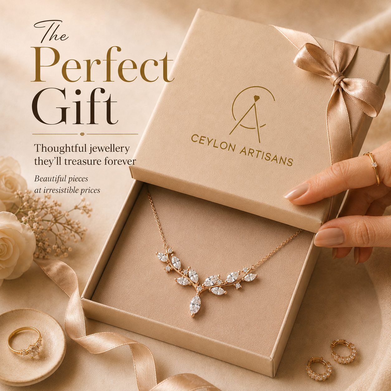 Ceylon Artisans Facebook ad: Luxury Gifts Made to Be Treasured