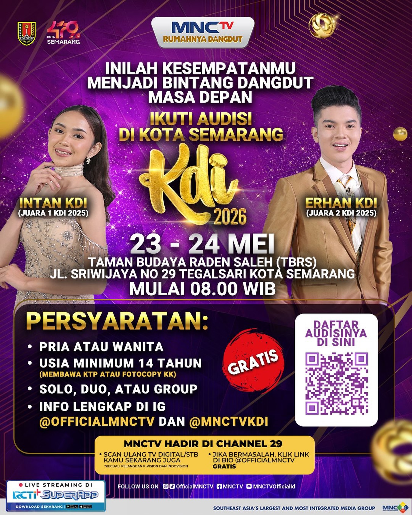 MNCTV Facebook ad: Live Streaming mnctv Hari Ini - TV Online Indonesia | RCTI+
