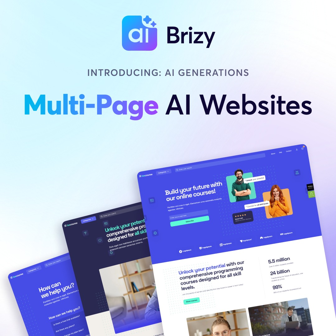 Brizy Facebook ad