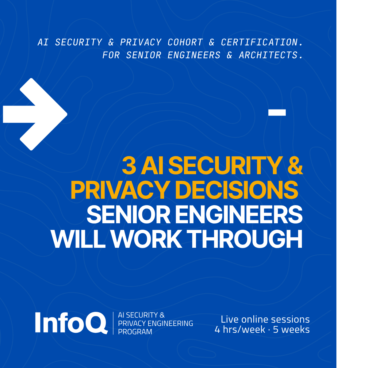 InfoQ Facebook ad: AI security and privacy decisions are moving faster…