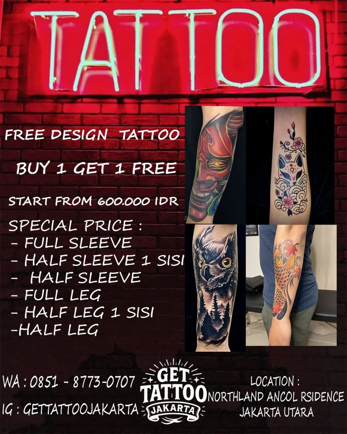 gettattoojakarta Facebook ad: GET TATTOO JAKARTA