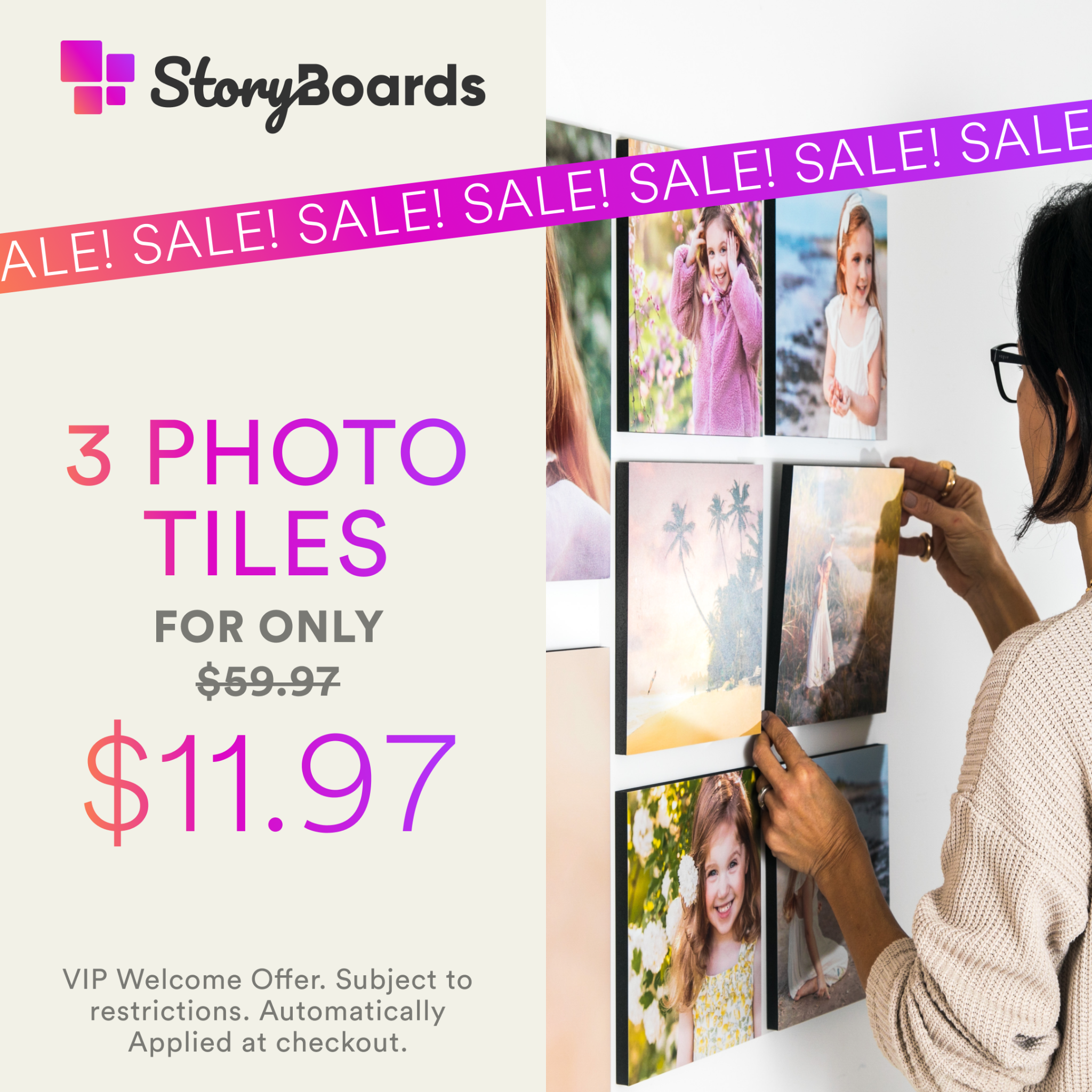 Storyboards Photo Tiles Facebook ad