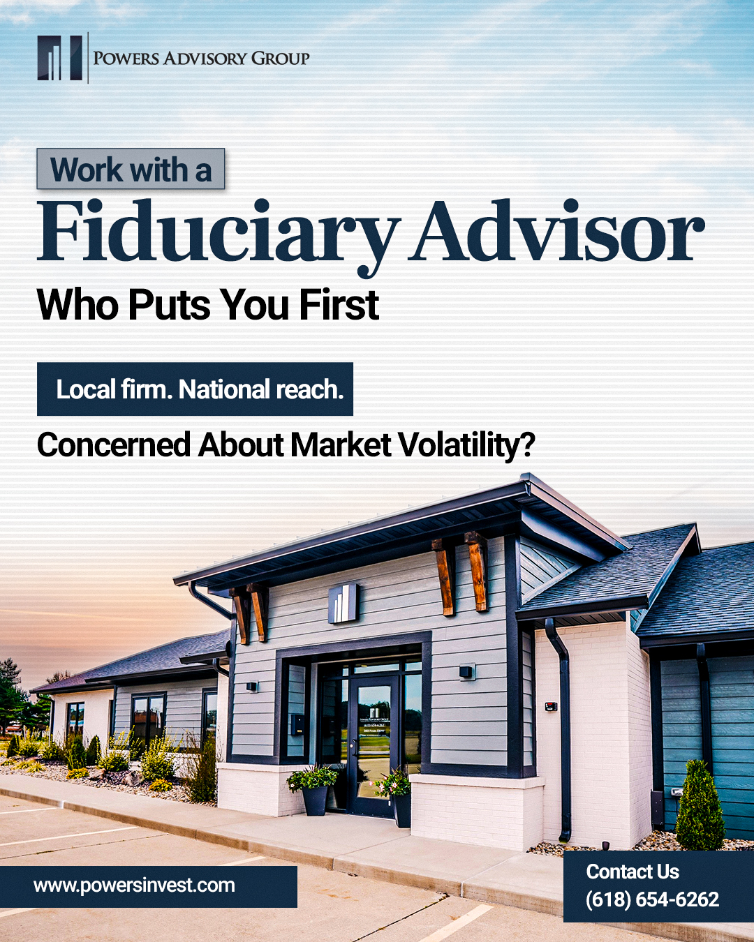 Powers Advisory Group LLC Facebook ad: Work with a Fiduciary Who Puts You First