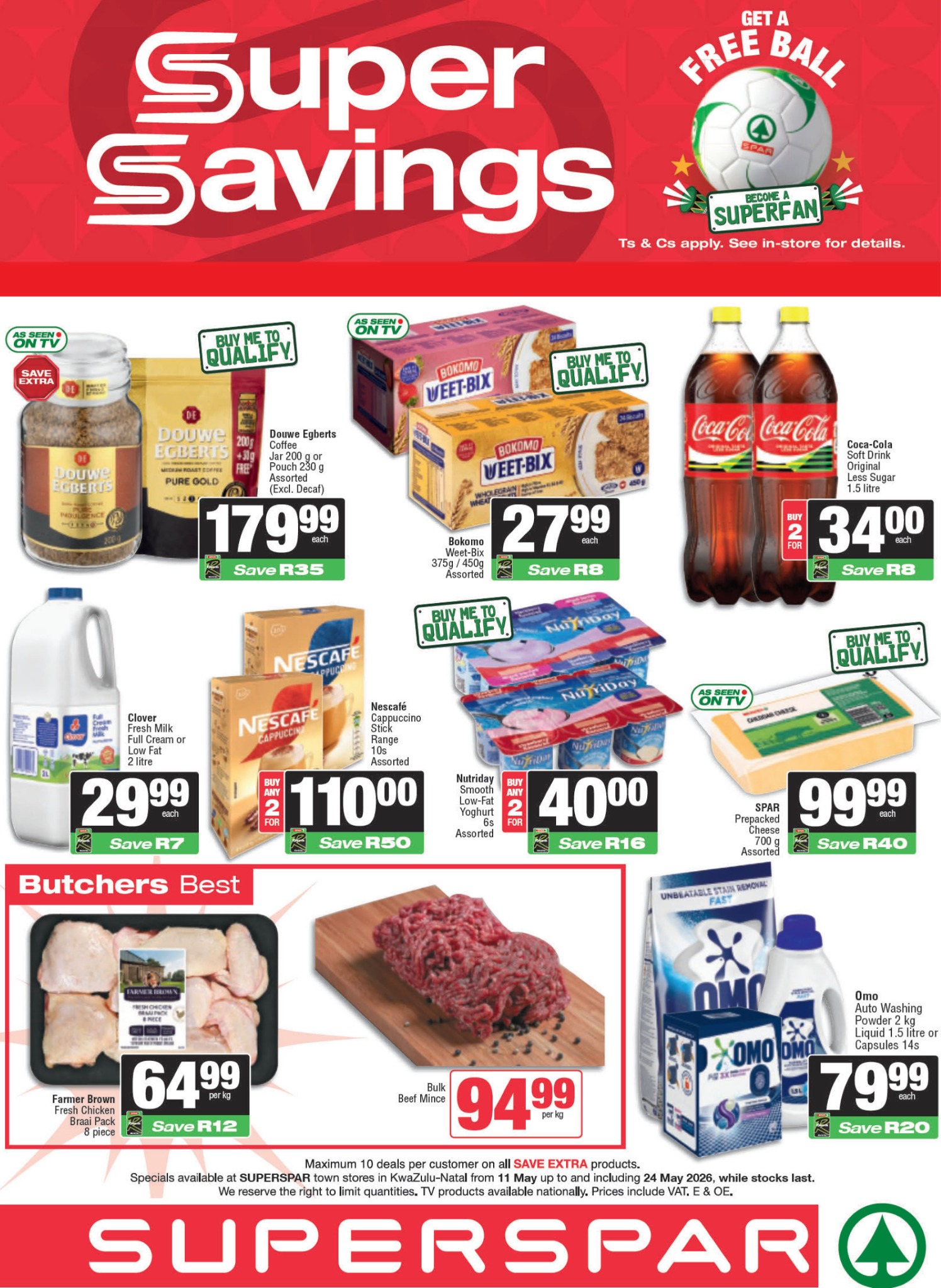 Guzzle Catalogue Specials Facebook ad: SUPERSPAR KwaZulu-Natal (Town): Super Savings (11 May …