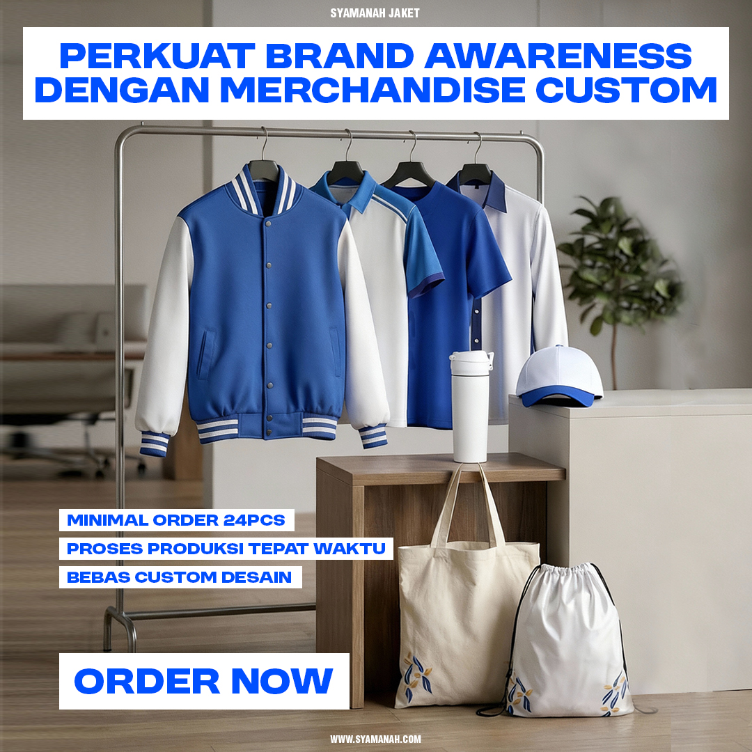 Syamanah Jacket Facebook ad: Perkuat Brand Awareness dengan Merchandise Custom!