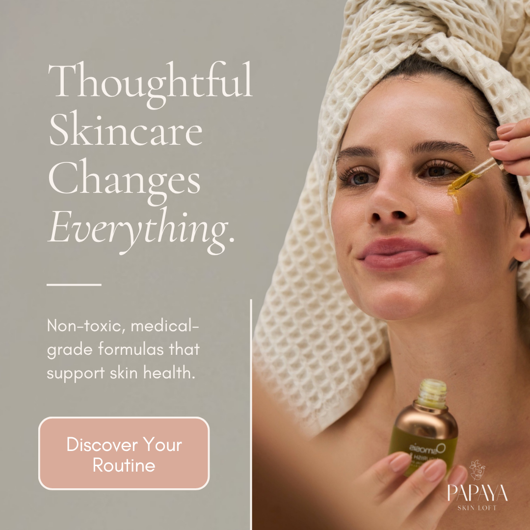 Papaya Skin Loft Facebook ad: Calm. Restore. Glow.