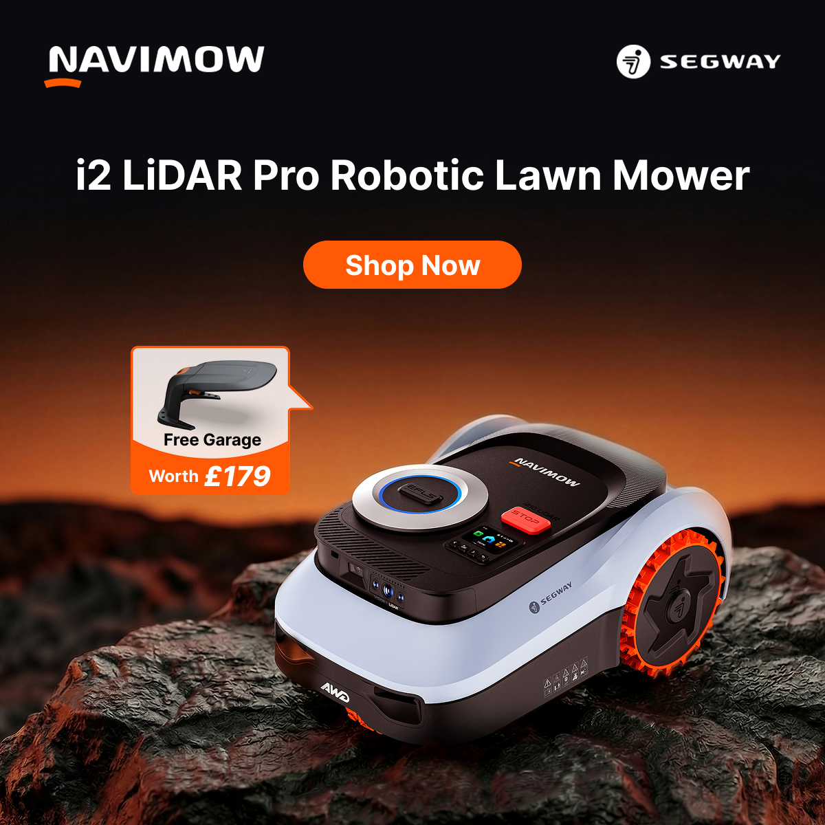 Segway Navimow Facebook ad: Navimow i2 LiDAR Pro Robotic Lawn Mower