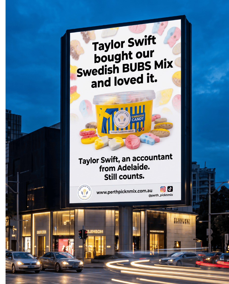 PERTH PICK 'N' MIX Facebook ad from Jul 30, 2026