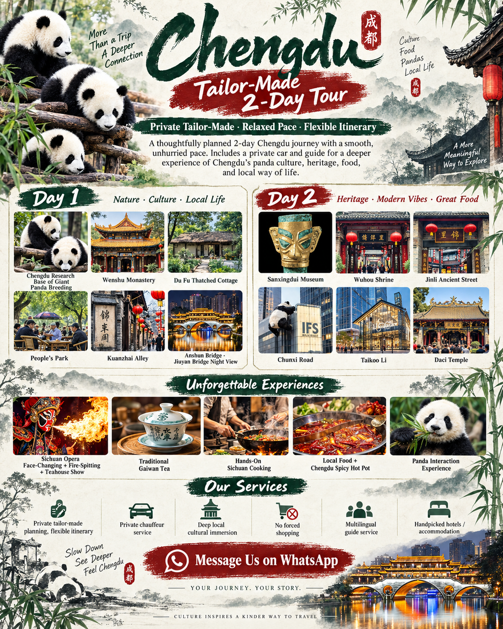 Panda Guide Private Tours Facebook ad: Customize Your Chengdu Day