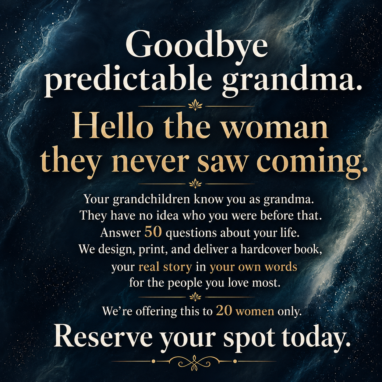 Memowrite Facebook ad