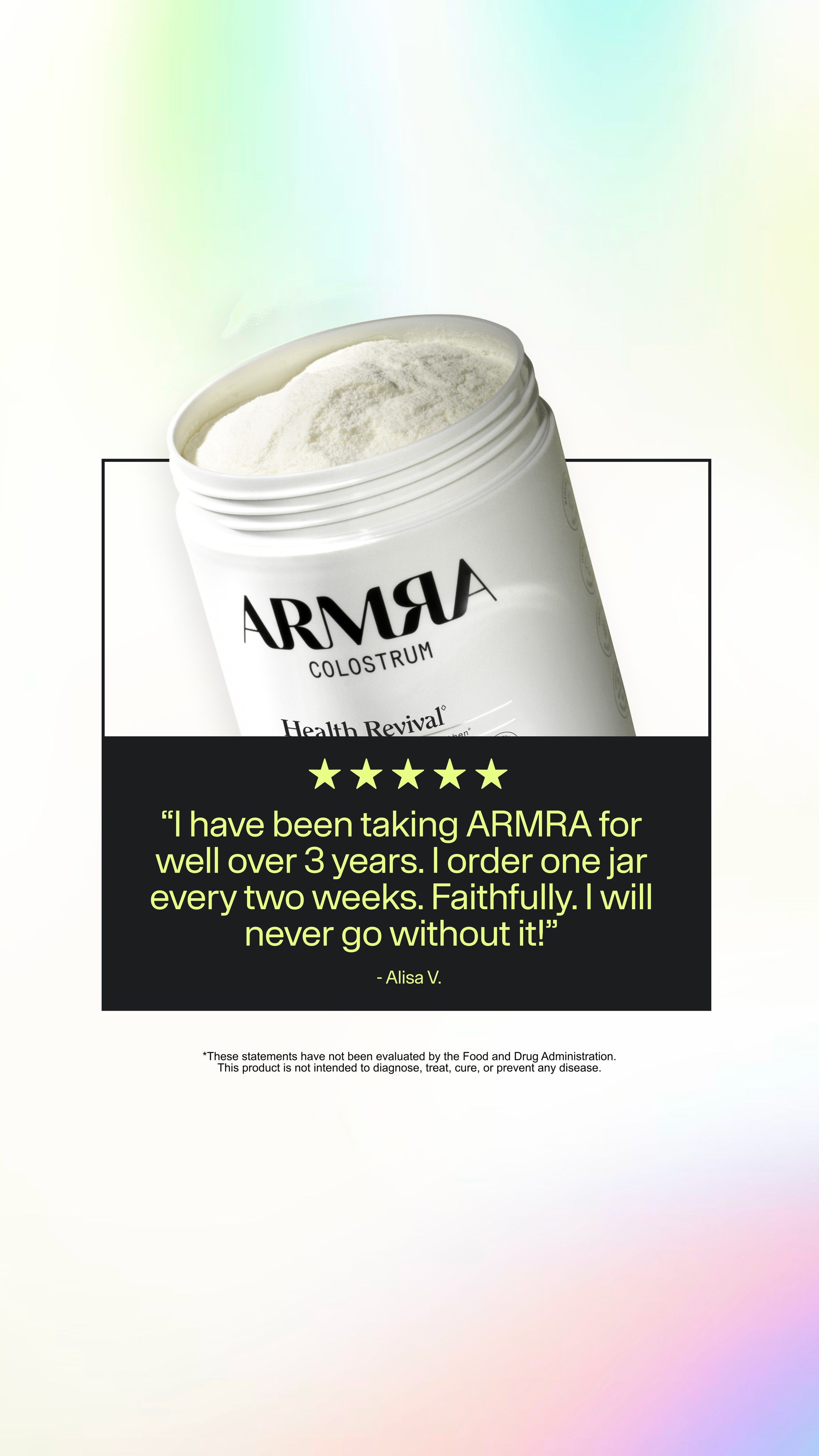 ARMRA Facebook ad