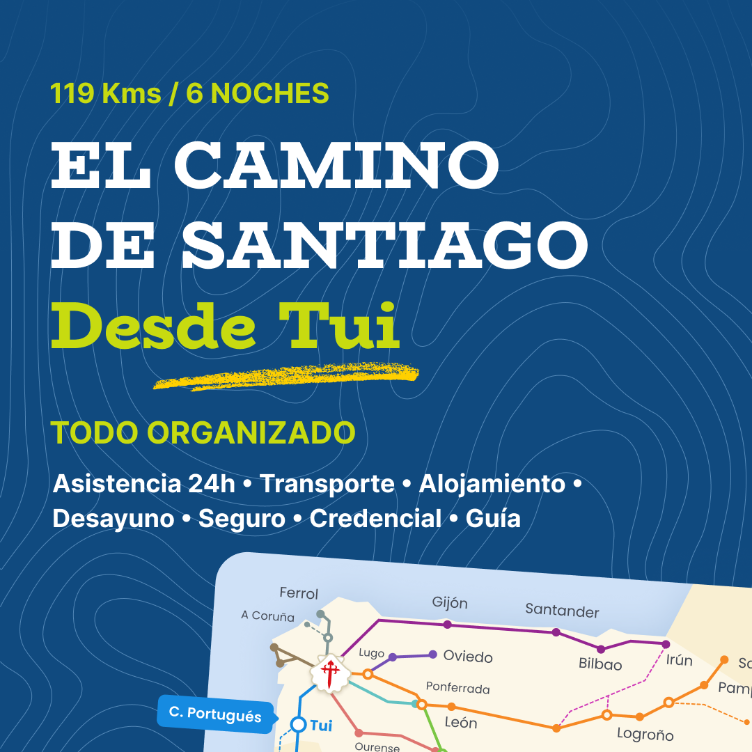 Pilgrim Camino de Santiago Facebook ad: Camino Portugués desde Tui: 119 Kms y 6 Noches