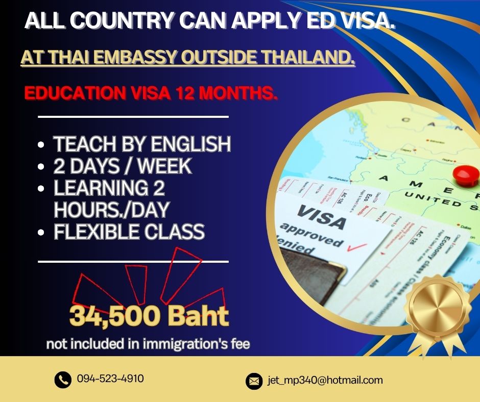 ED visa apply at Thai Embassy Facebook ad