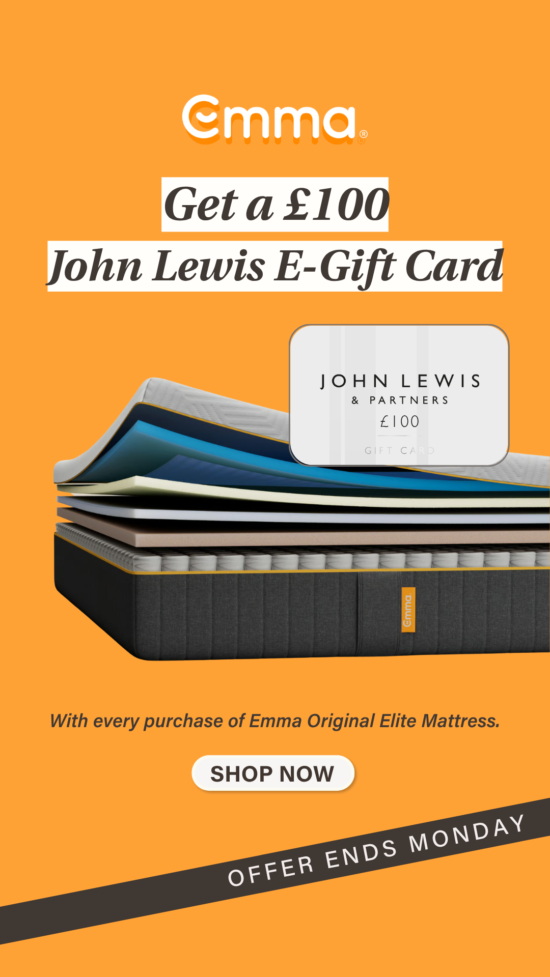 Emma Sleep UK Facebook ad