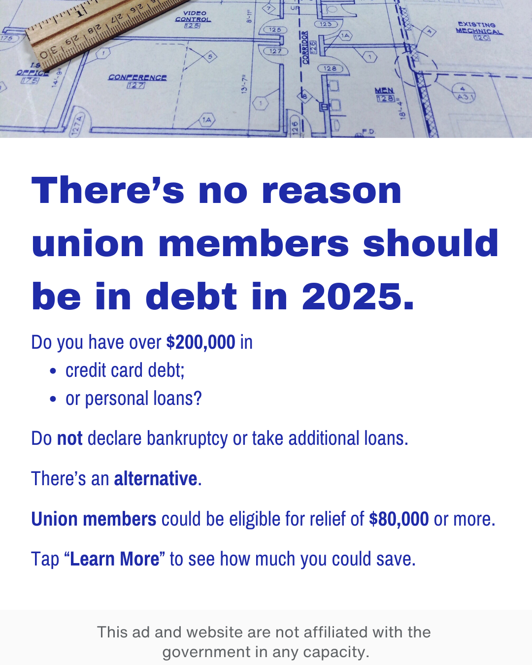 Union Debt Assistance Facebook ad