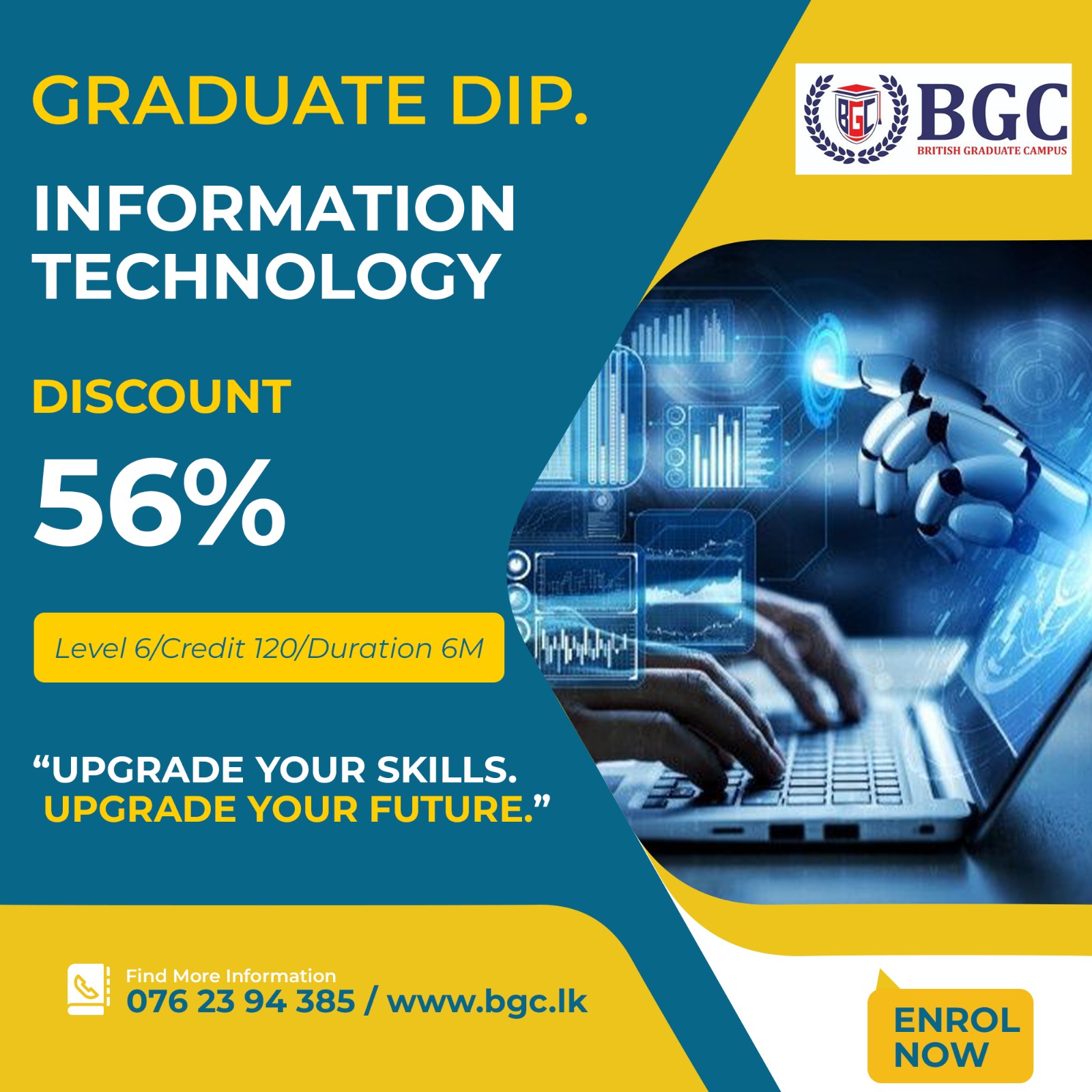 British Graduate Campus Higher Diplomas Facebook ad: ADVANCE YOUR CAREER WITH A GRADUATE DIPLOMA FROM…