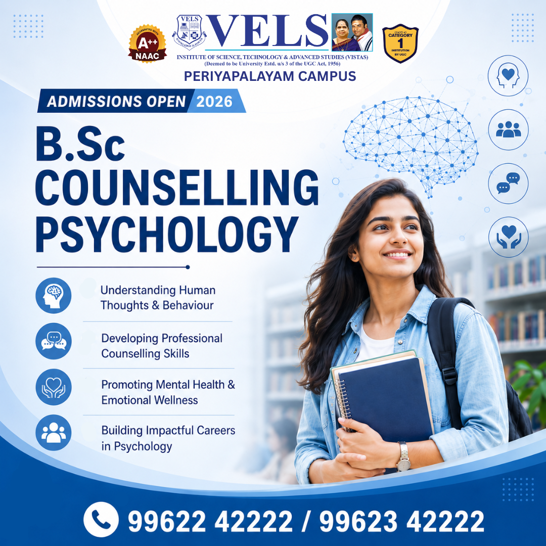 Vels Institute of Science Technology and Advanced Studies Facebook ad: VELS PERIYAPALAYAM CAMPUS