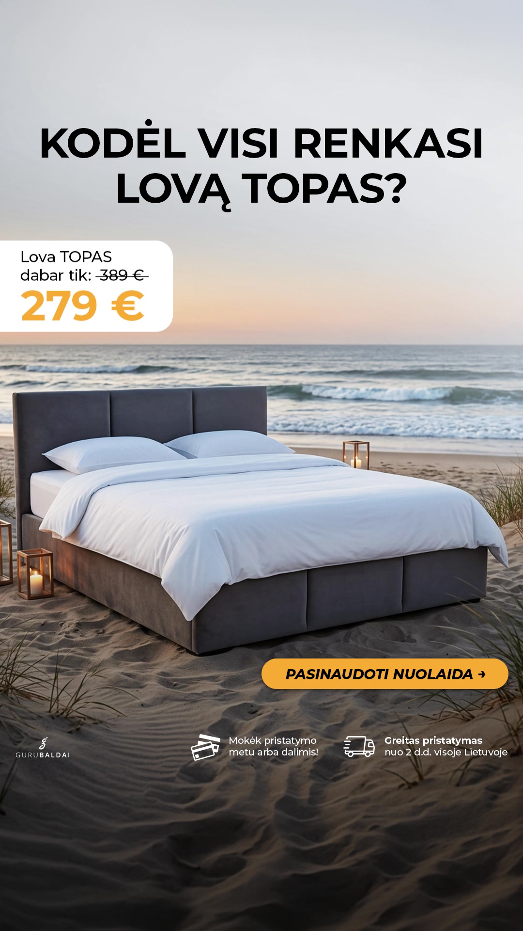 GuruBaldai.lt Facebook ad from Jul 20, 2026