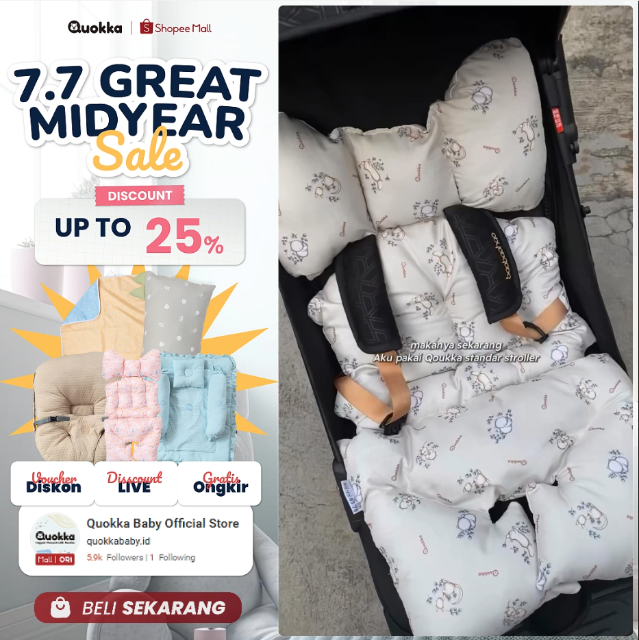 Quokka Baby Indonesia Facebook ad: Quokka Luxury Stroller Pad Diskon Hingga 25%