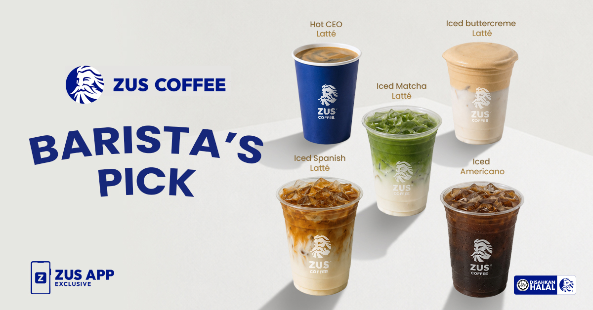 ZUS Coffee Facebook ad: 5 Brews Our Baristas Are Obsessed With Right Now