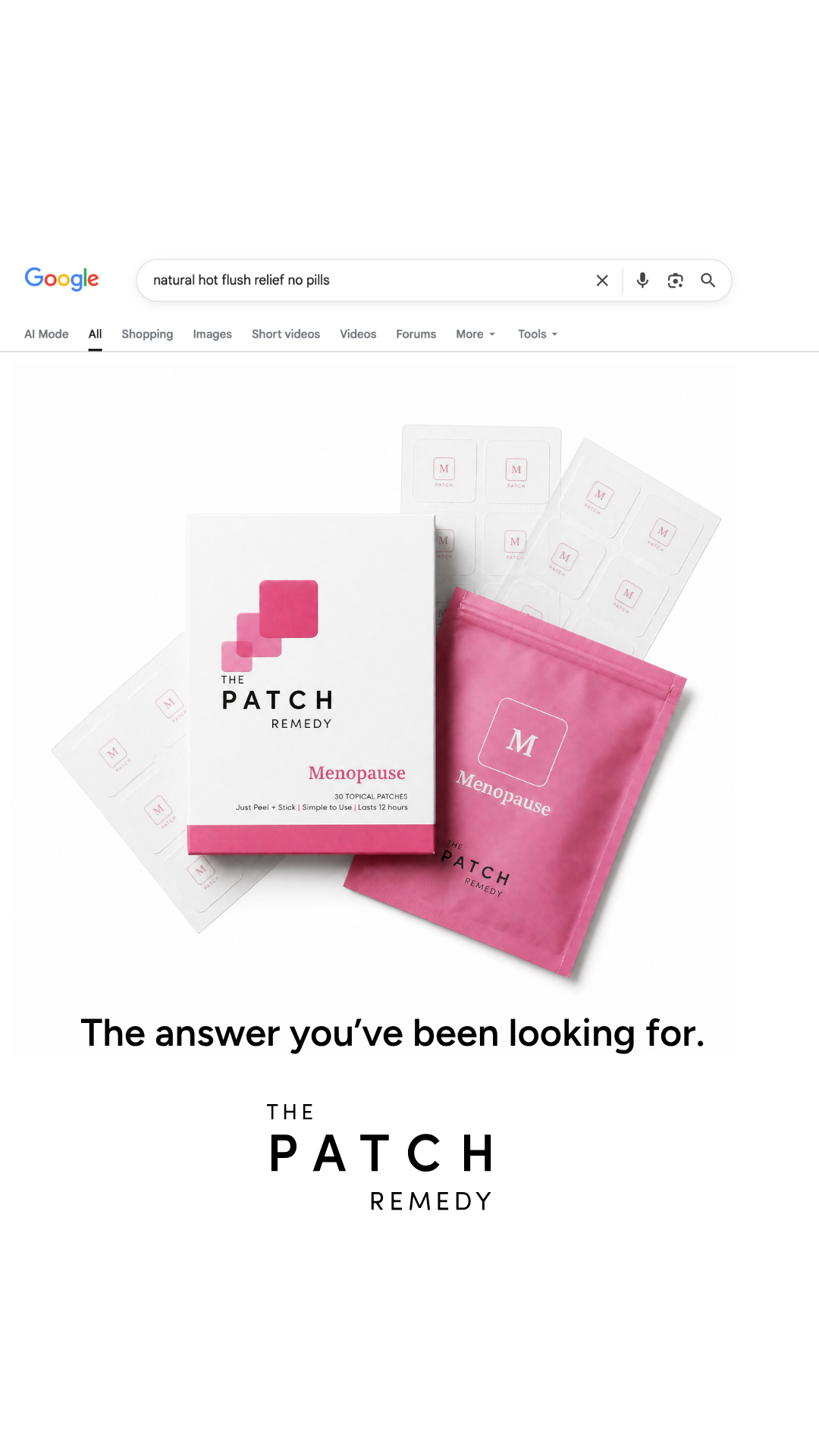 The Patch Remedy Facebook ad