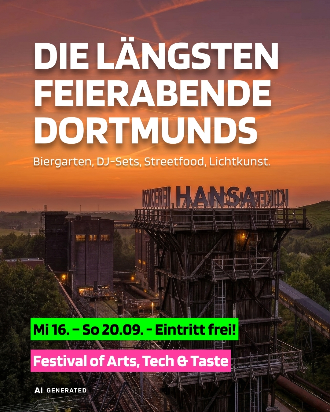 FATT - Dortmund Facebook ad: Die längsten Feierabende Dortmunds.