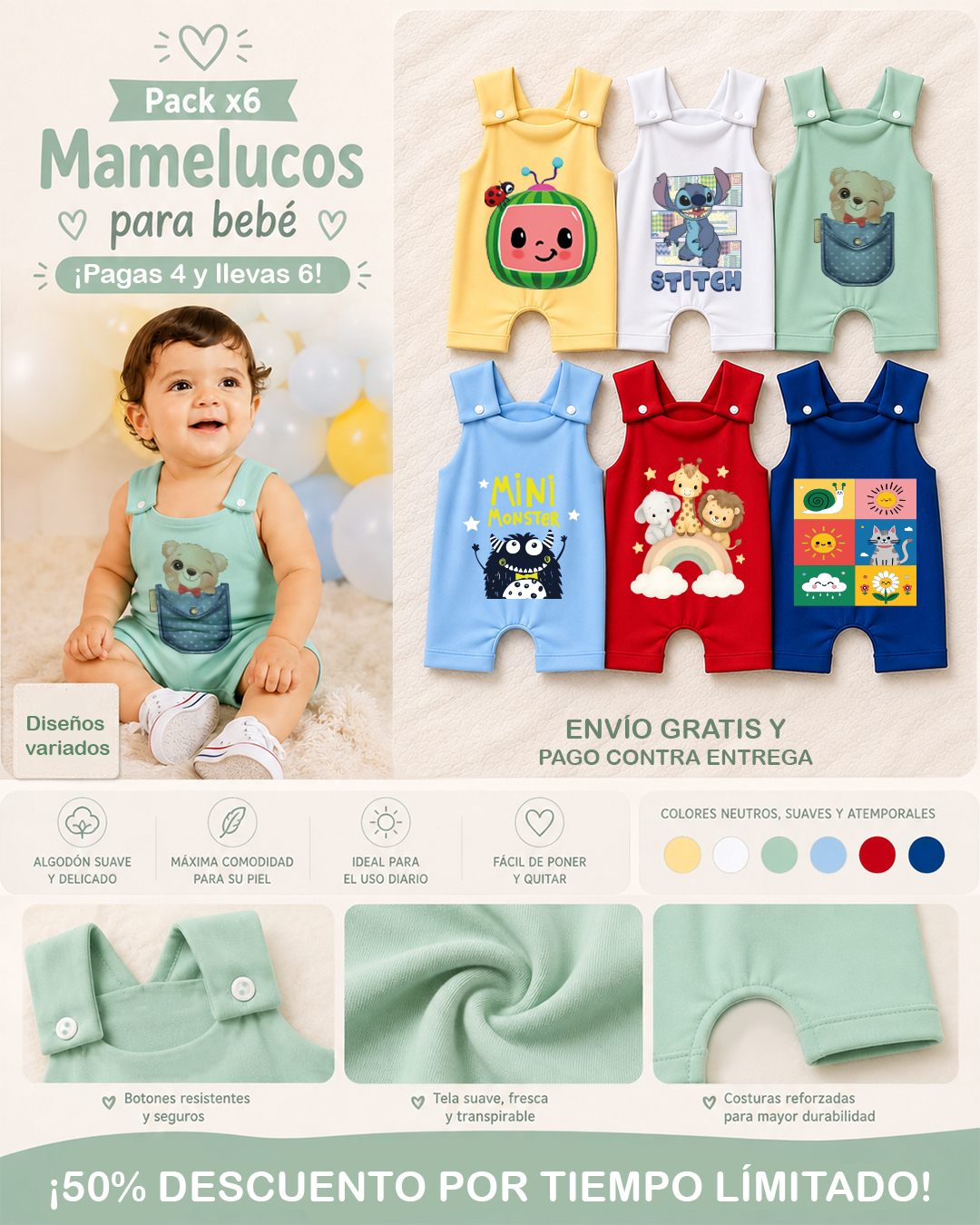 Kibii tienda Facebook ad: Mamelucos de promo