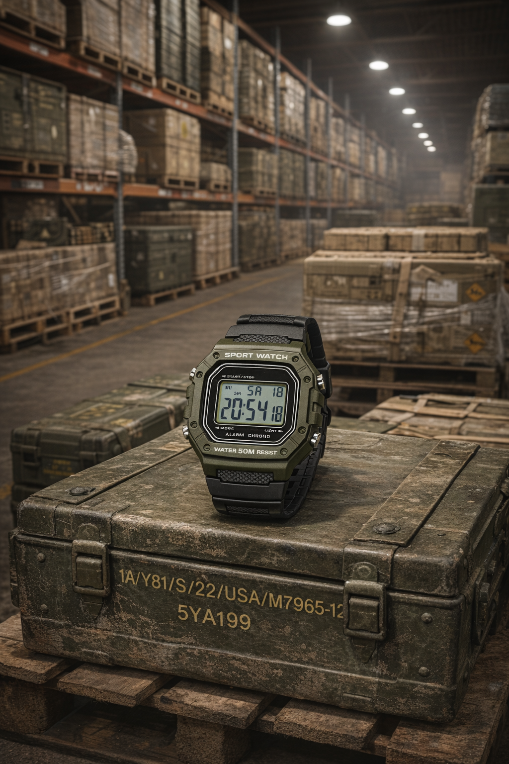Military Overstock Facebook ad: Military Warehouse Giving Away Free Watches