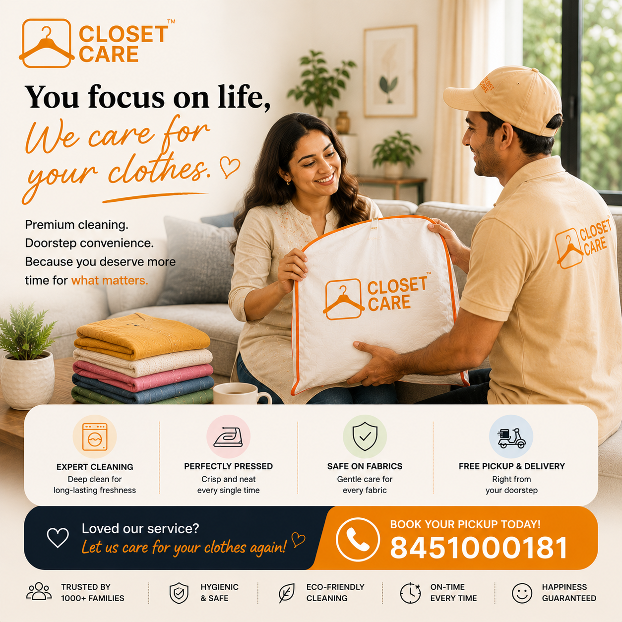 Closet Care Facebook ad: Chat with us