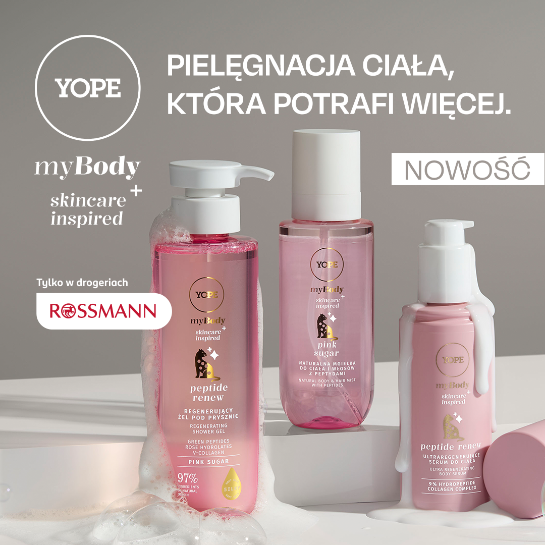 YOPE Facebook ad: Peptydowa regeneracja skóry z linią do pielęgnacji ciała…