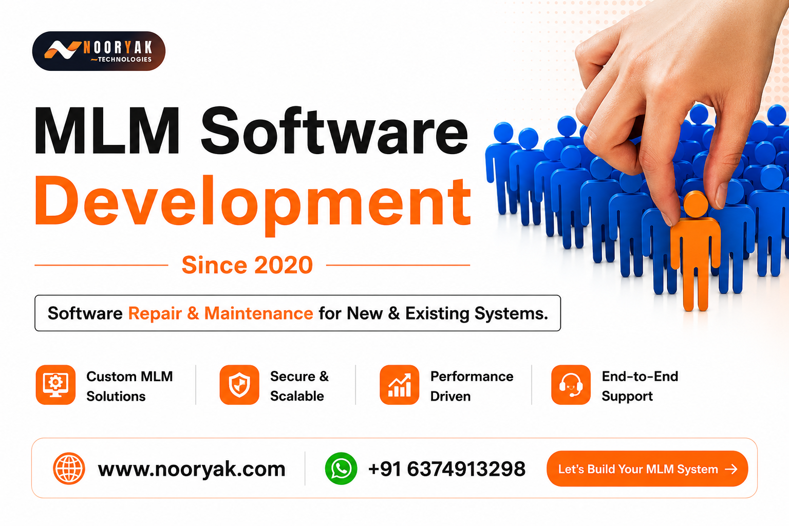 NoorYak Technologies Facebook ad: Launch Your MLM Business Today