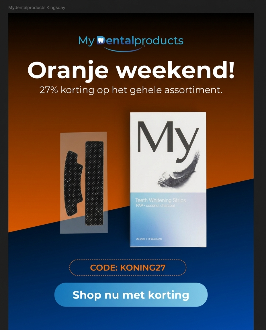 Mydentalproducts Facebook ad: Grijp nu 27% korting