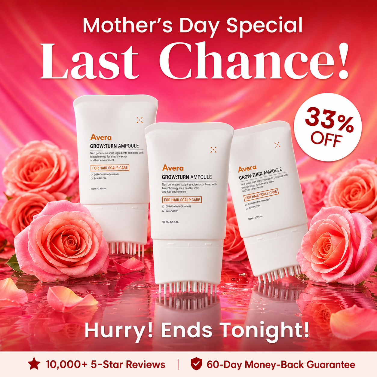 Avera Facebook ad: Korea's #1 Hair Growth Serum