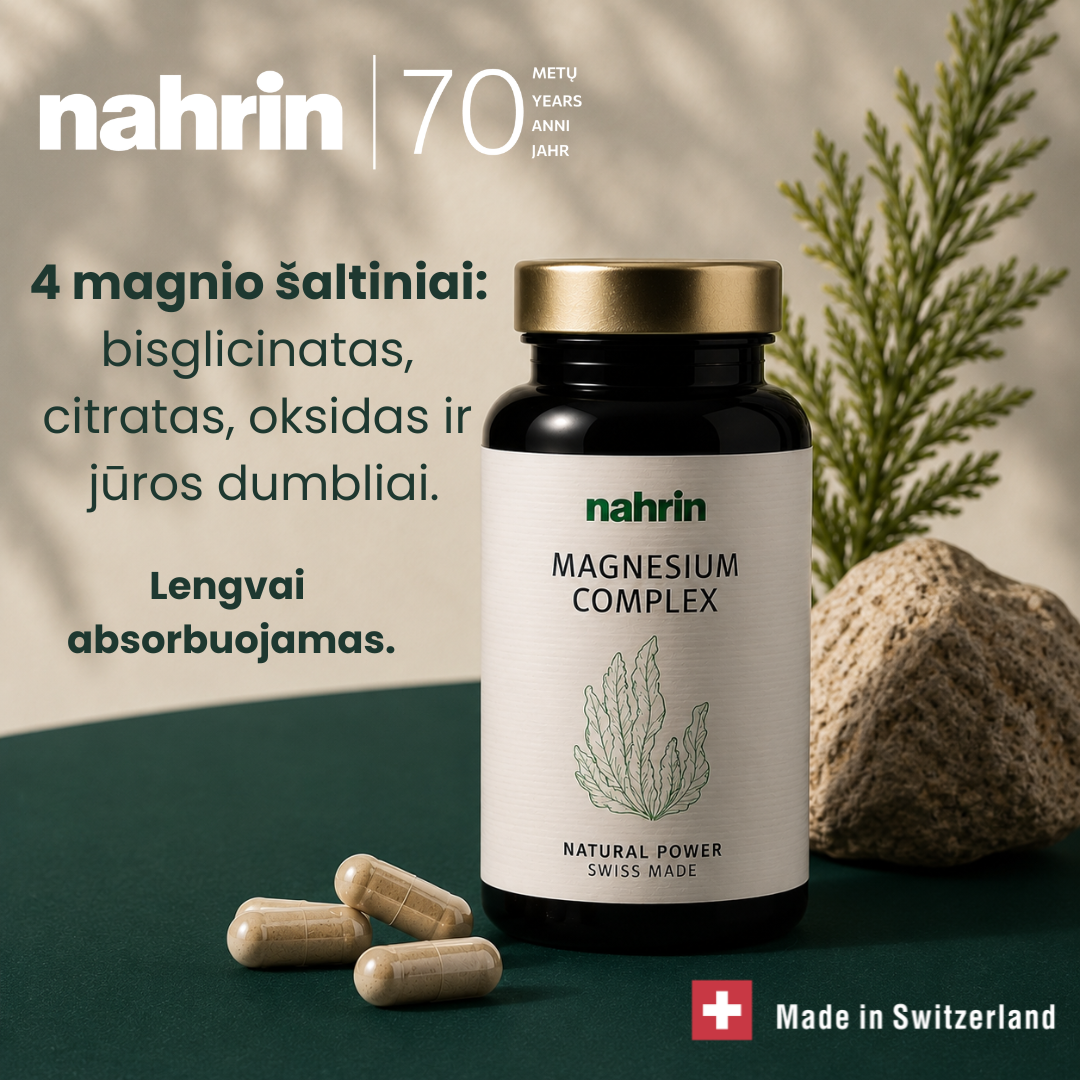 Swiss Nahrin Lietuva Facebook ad: 4 magnio šaltiniai. Geresnis pasisavinimas