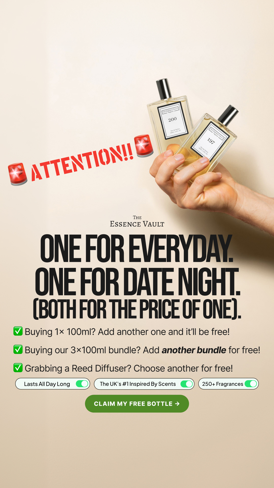 The Essence Vault Facebook ad