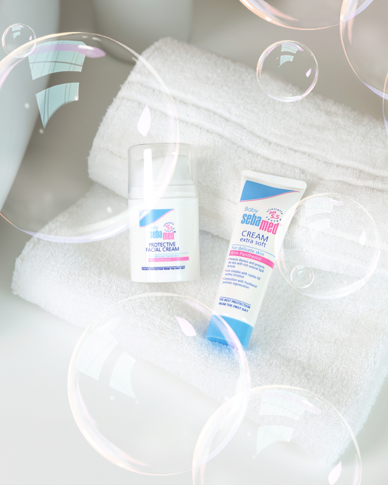 Sebamed Lietuva Facebook ad: Švelni priežiūra nesibaigia po maudynių